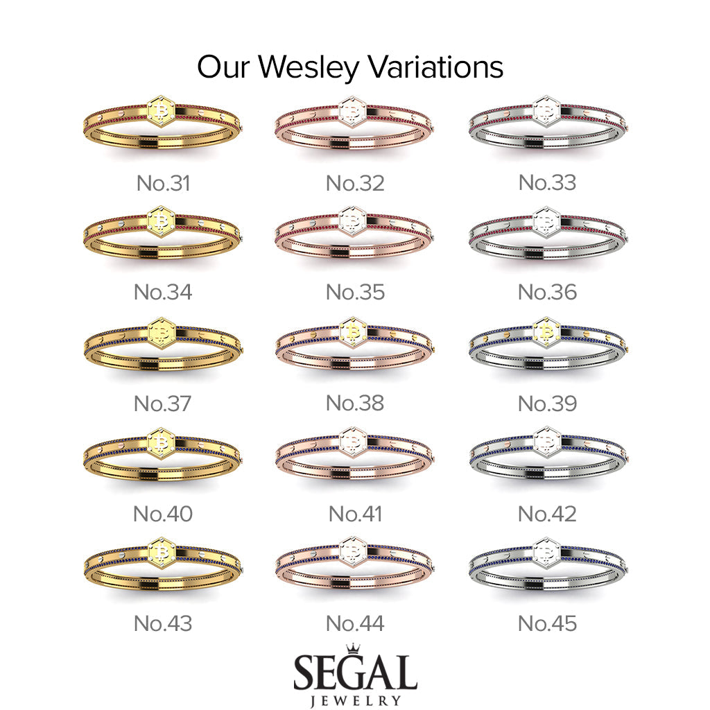 Bitcoin Sapphire Bracelet - Wesley No. 42